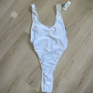 High waisted one piece swimsuit